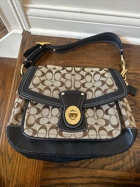 Coach Authentic Bag Canvas, Leather K0668-10340 Signature Ali Legacy